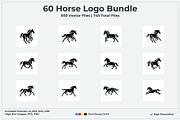 60 Horse Silhouette Logo Bundle, a Branding & Logo Template by Vectorium Studio (Thumbnail 1 of 11)
