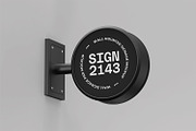 Wall Mounted Signboard Mockup Set, an Advertising Mockup by RamStudio2 (Thumbnail 2 of 13)