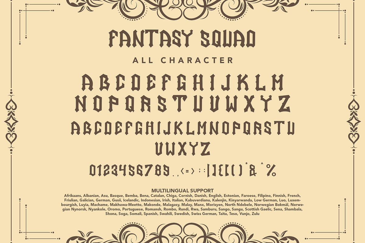 FantasySquad - Blackletter Font, a Symbol Font by AQR Studio (Photo 10 of 10)