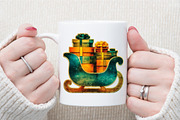 Christmas Santa Claus Sleigh PNG, an Illustration by Sublimation Artist (Thumbnail 9 of 9)