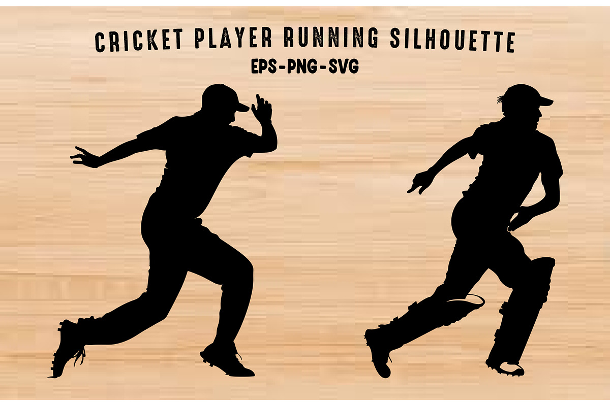 Cricket Player running Silhouettes, a Person Illustration by Gfx Expert Team (Photo 1 of 3)