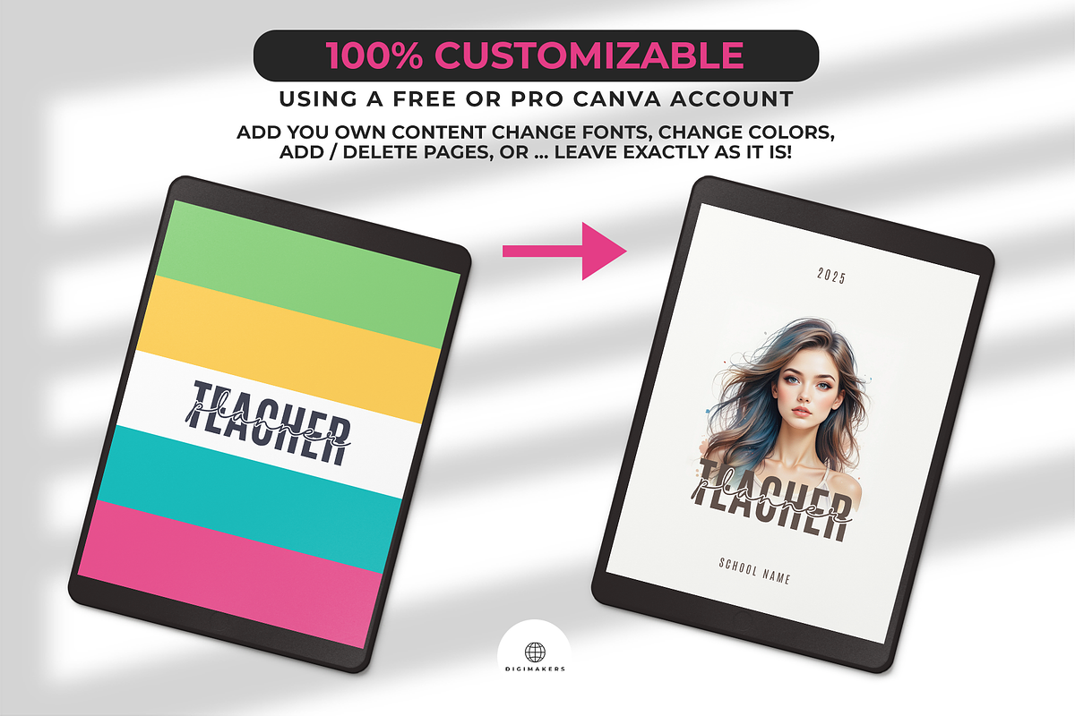 Teacher Planner, a Social Media Template by Nina Shaw (Photo 4 of 11)