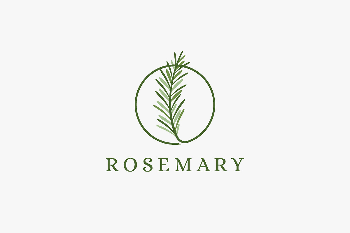 Fresh green frame rosemary logo, a Branding & Logo Template by DOMHOUZE