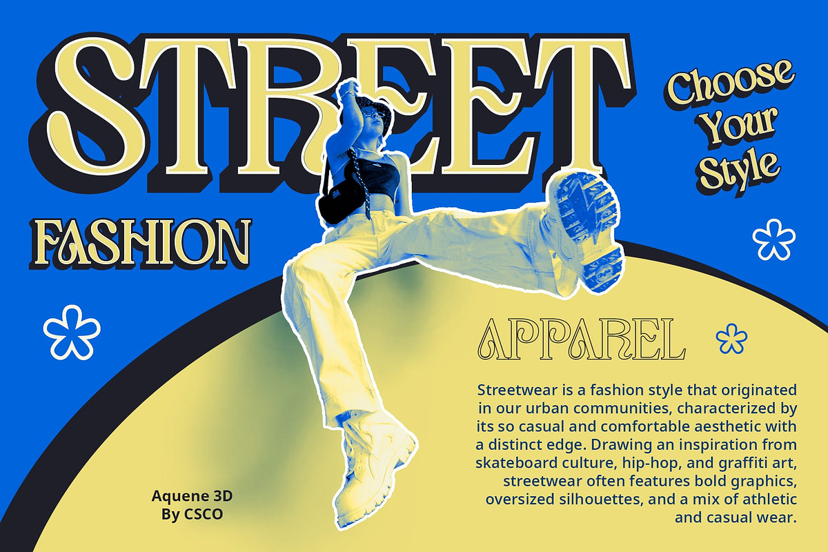 Aquene 3D, a Serif Font by Craft Supply Co. (Photo 6 of 8)