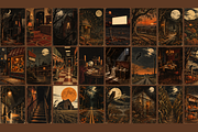 HAUNTED AUTUMN — October After Dark, a Seasonal Illustration by MarisoArt (Thumbnail 4 of 5)