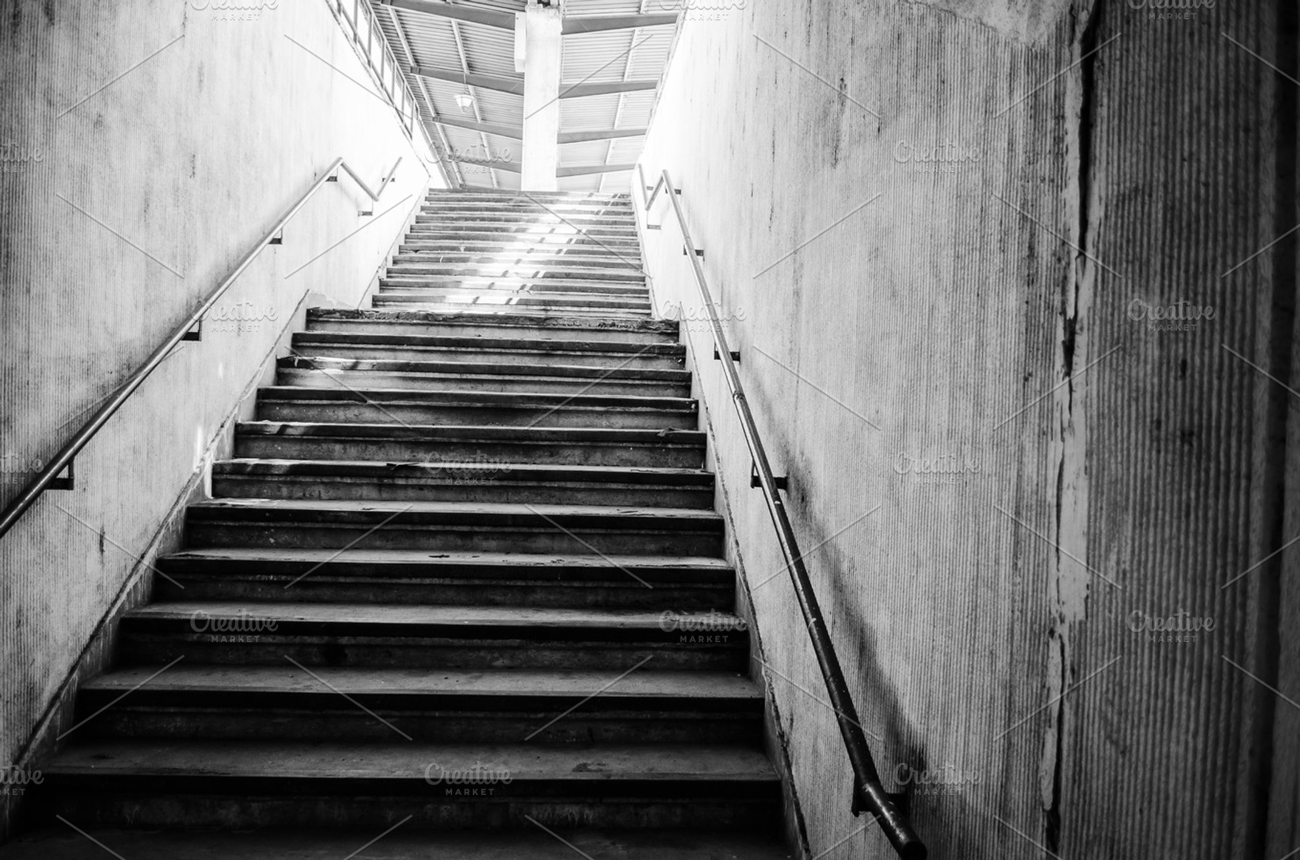 Exterior stairs - black and white, an Abstract Photo by Alexandrulucian
