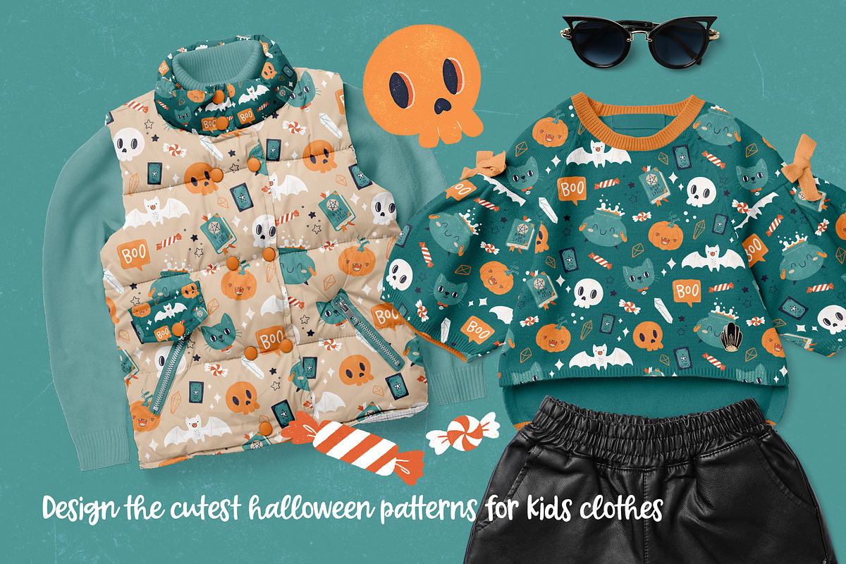 Procreate Halloween Stamp Set, a Brush Add-On by PrettyLittlePigs (Photo 3 of 8)