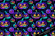 Neon Halloween Digital Paper, a Pattern Graphic by Chromolume Studio (Thumbnail 21 of 28)