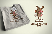 Christmas Deer Vintage Cartoon, an Illustration by vectstudio (Thumbnail 3 of 5)