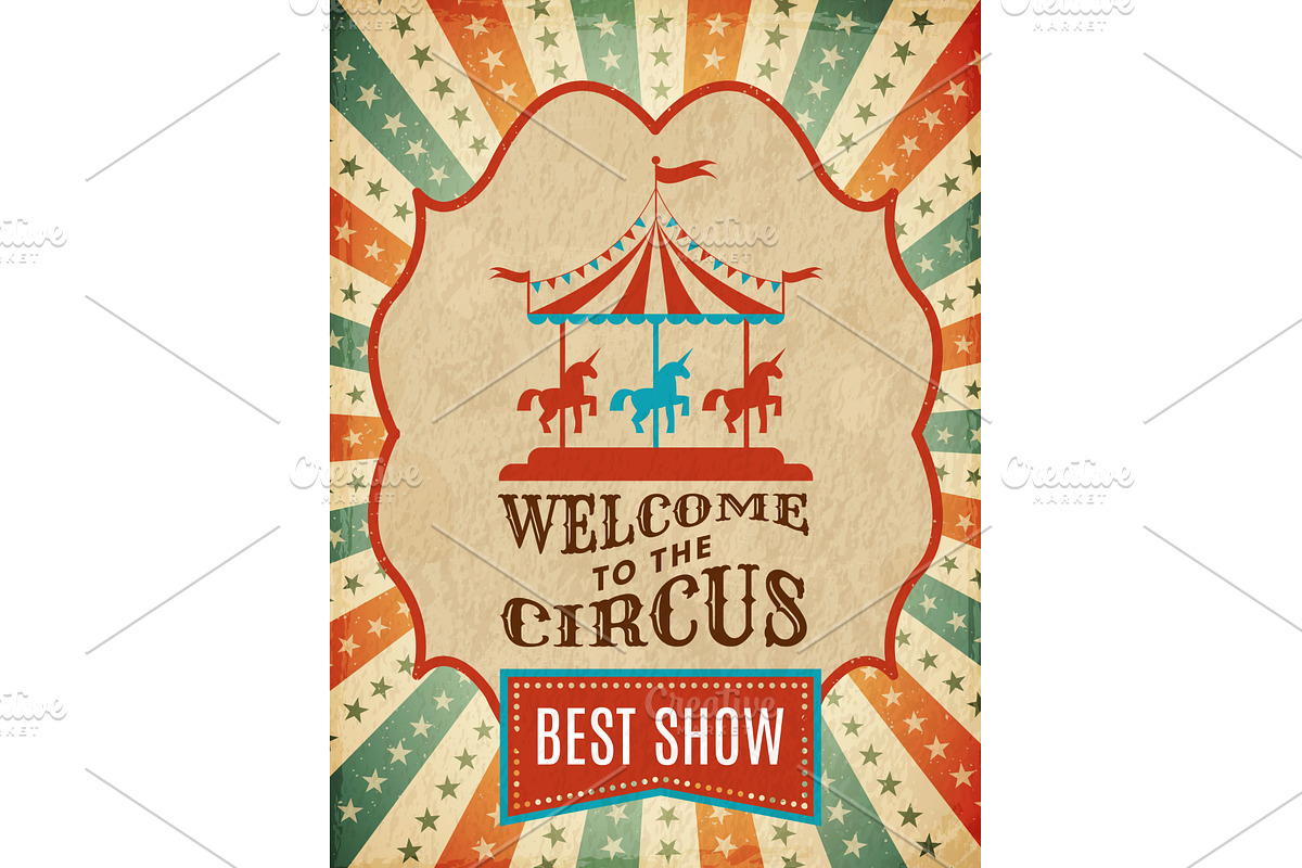 Circus. retro poster invitation to, a Sport Illustration by Onyx