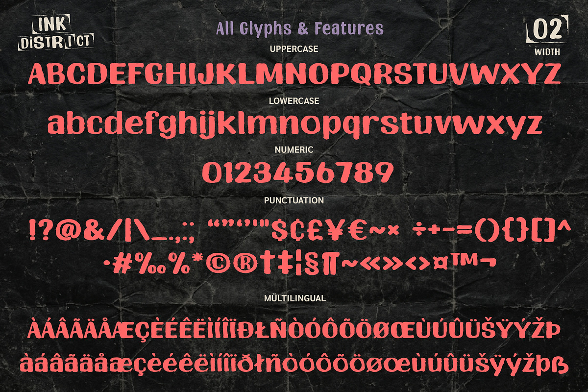 Ink District, a Symbol Font by BBtypeStudios (Photo 10 of 15)