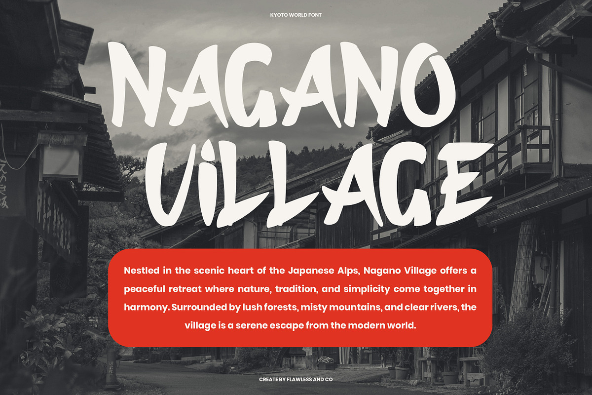 Kyoto World - Japanese Style Font, a Font by Flawless And Co (Photo 5 of 10)