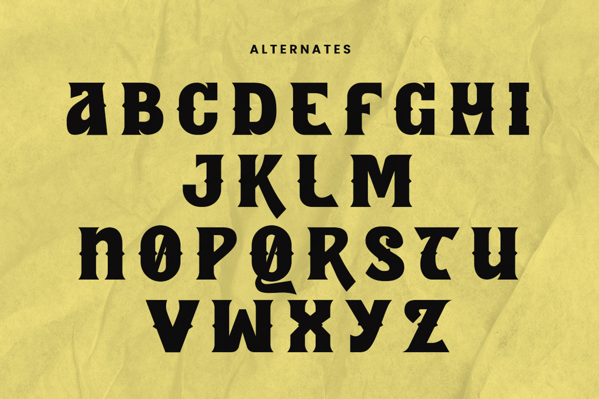 Crosswild - Blackletter Font, a Blackletter Font by AQR Studio (Photo 4 of 8)