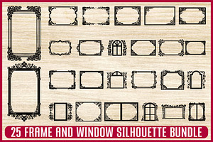 25 Vintage Frame and Window SVG Set, a Decorative Illustration by Artivon