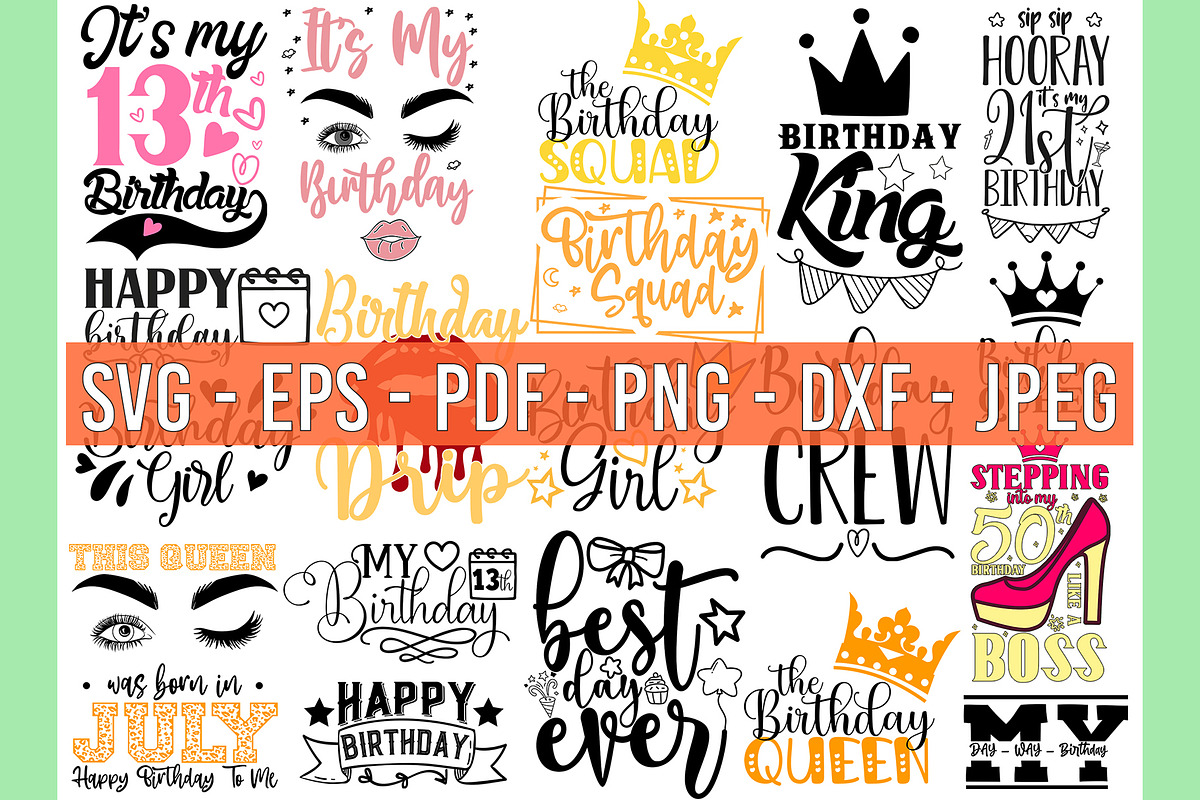 birthday svg bundle, bundle svg, a Graphic by Designmountain