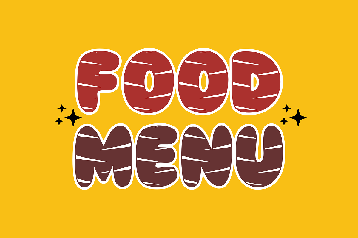 Grilled Sausage - Display Font, a Font by KiddoGlyphs Studio (Photo 3 of 3)