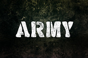 Military Stencil Font, a Font by vladocar (Thumbnail 4 of 5)