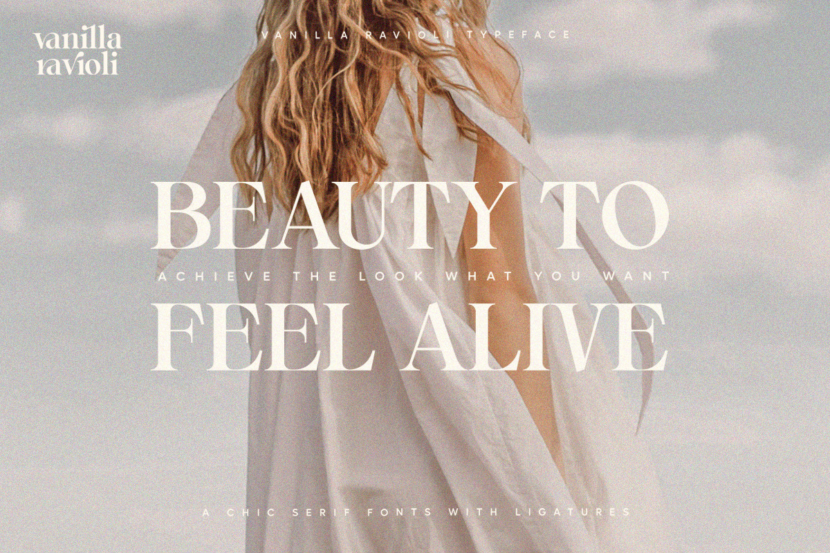 Vanilla Ravioli | Chic Ligature Font, a Serif Font by Pentagonistudio (Photo 2 of 10)