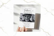 Funeral Invitation B&W Canva FR003, an Invitation Template by TyphoonStudio (Thumbnail 3 of 6)