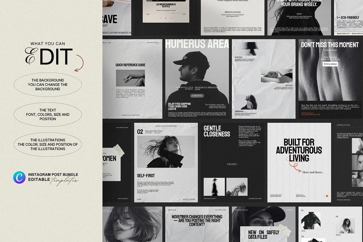 Minimal Instagram Post Kit, a Social Media Template by Pixel Grid (Photo 8 of 8)