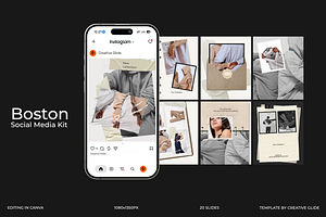 Boston - Social Media Kit, a Social Media Template by Creative Glide