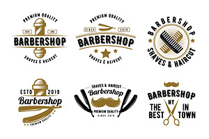 Barbershop Badge Set