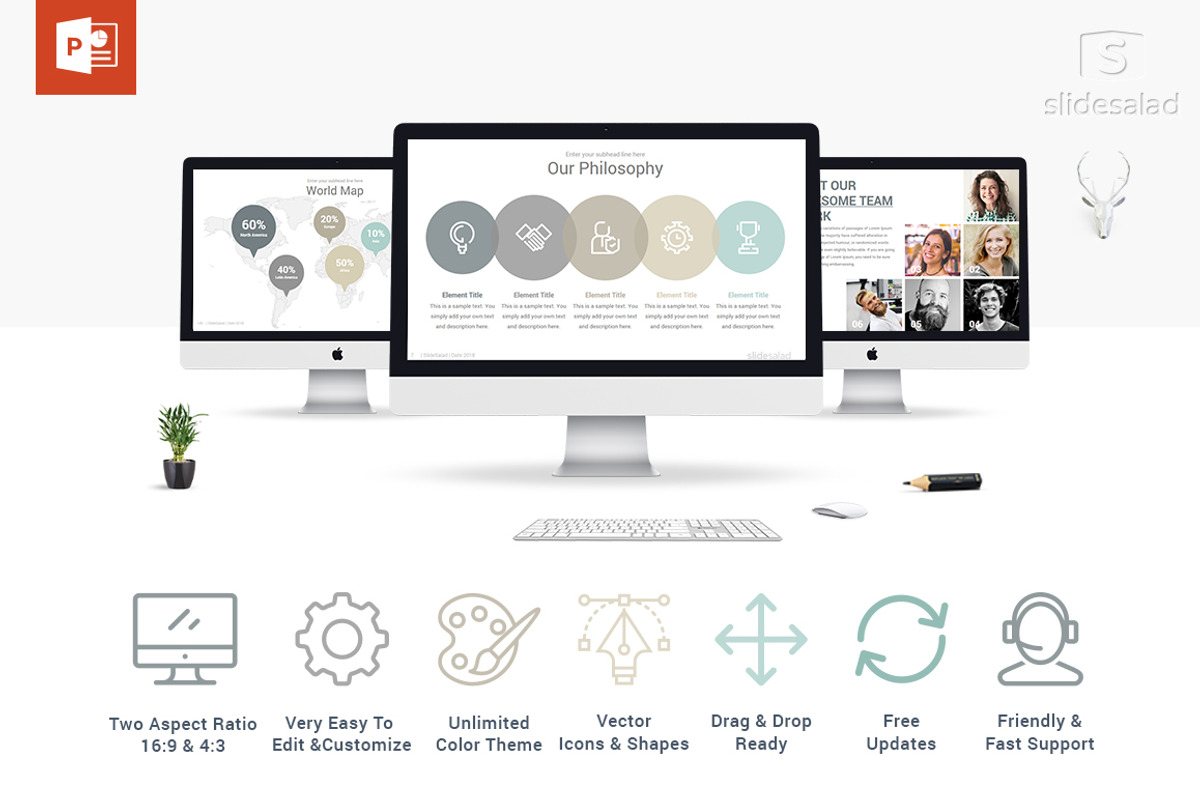 Elegant PowerPoint Template Pack, a Presentation Template by SlideSalad (Photo 2 of 25)