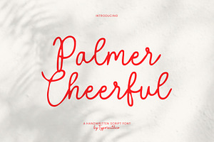 Palmer Cheerful | Script Font, a Handwritten Font by Typoraith Co