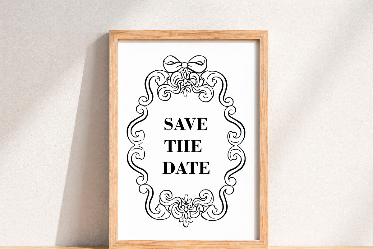 Hand Painted Wedding PNG Black Line, a Person Illustration by PatternPalette (Photo 4 of 7)