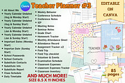 Teacher Planner #3 - Canva Template, a Templates & Theme by Adalin Shop (Thumbnail 1 of 16)