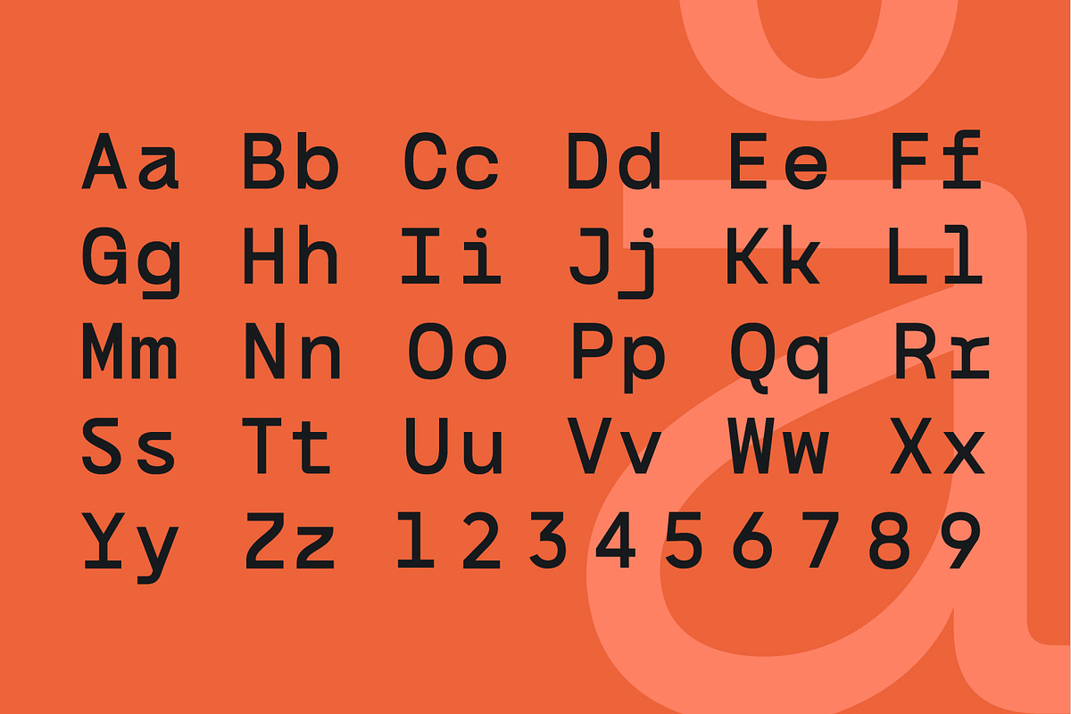 Bogita Mono - Monospace Font, a Sans Serif Font by Nollev (Photo 10 of 12)