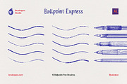 Ballpoint Pen Illustrator Brushes, a Brush Add-On by brushapes.com (Thumbnail 3 of 10)