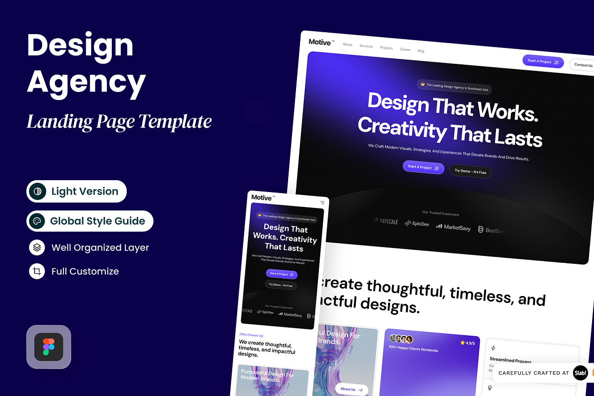 Motive - Design Agency Landing Page