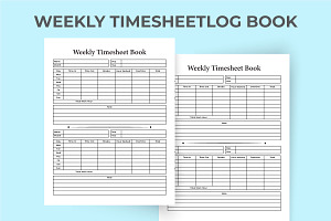 Weekly Timesheet KDP Interior Book