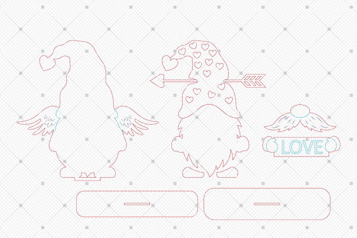 Cupid Gnome Laser Cut File Svg, a Pattern Graphic by taramija (Photo 3 of 3)