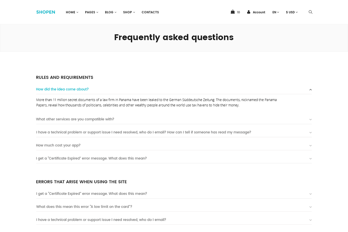 Shopen — Multipurpose PSD Template, a Templates & Theme by ScienteCraft (Photo 47 of 50)