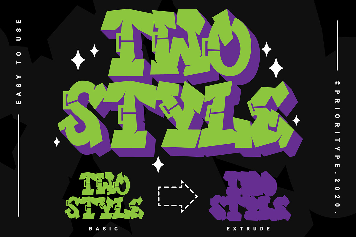 MWD Graff - Wildstyle Graffiti Font, a Font by Prioritype Co (Photo 3 of 6)