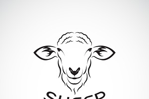 Vector Of Sheep Head Design. Animal.