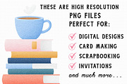 Watercolor Stack of Books Clipart, an Illustration by Libby Wishes (Thumbnail 4 of 5)