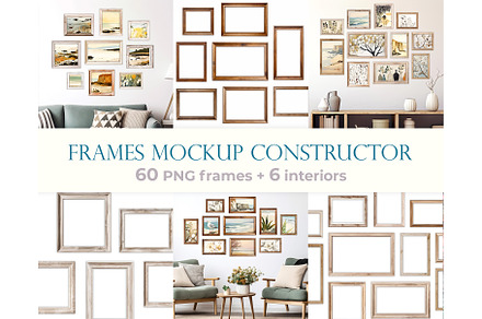 Realistic wooden frames bundle PNG, an Object Illustration by Bubert Art