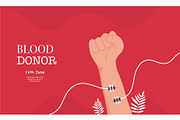 Blood donor day background bundle, a Seasonal Illustration by foxndeer (Thumbnail 3 of 4)