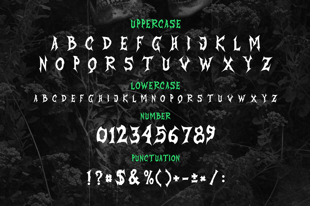 Novocane – Horror Metal Display Font, a Blackletter Font by dansdesign (Photo 7 of 12)