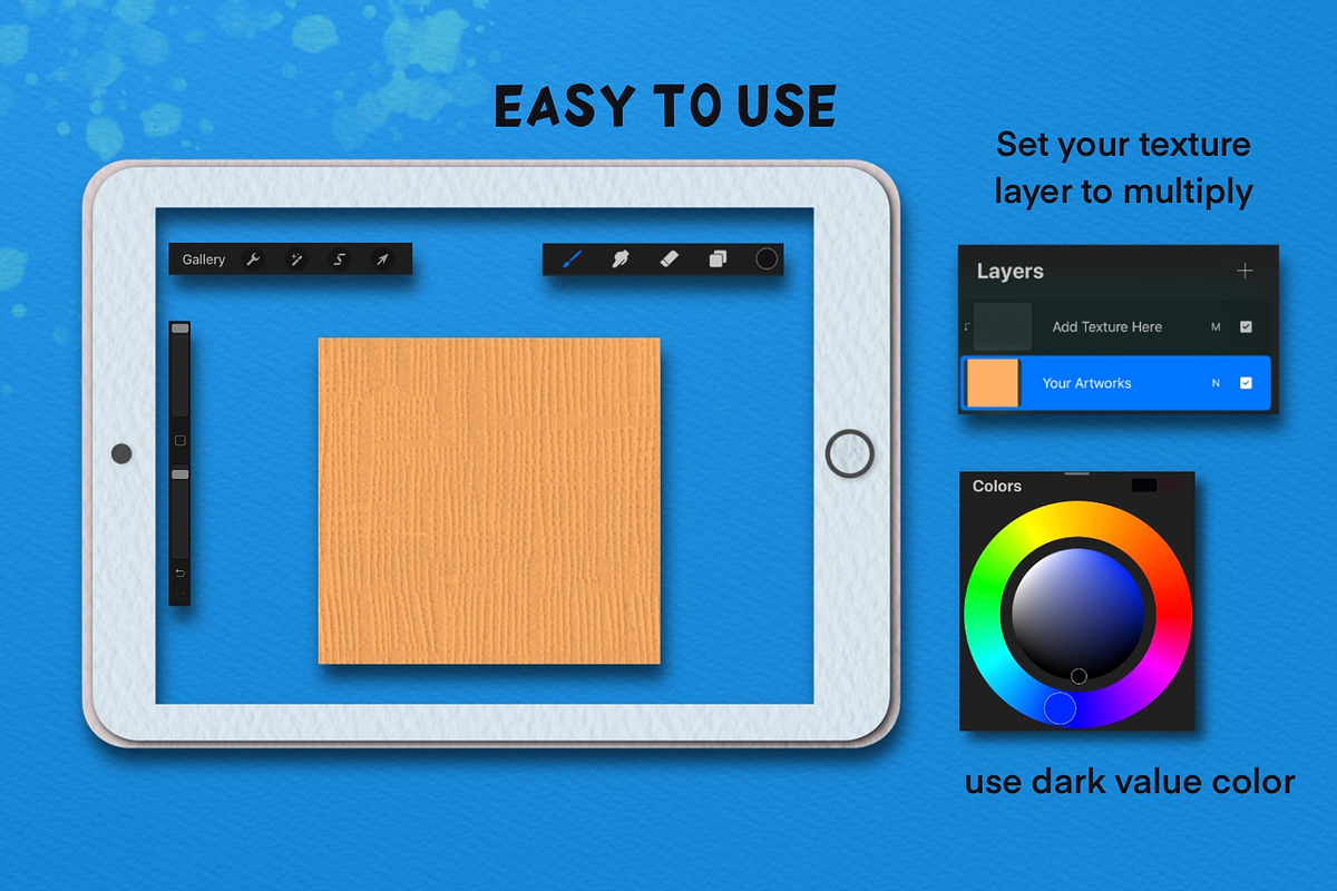 Procreate Paper & Canvas Brushes, a Brush Add-On by Vectorheroes (Photo 3 of 10)