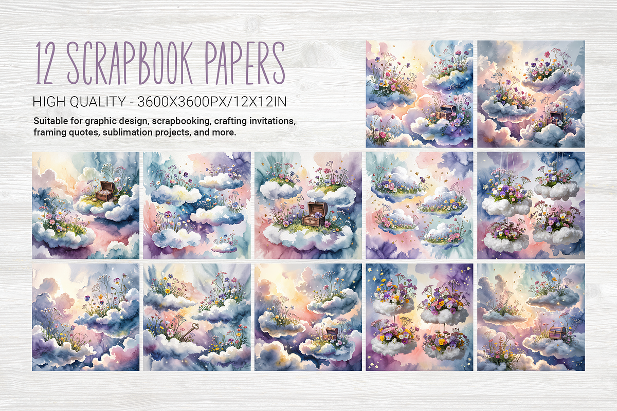 Blooming Clouds, a Background Graphic by Curve Design (Photo 5 of 7)