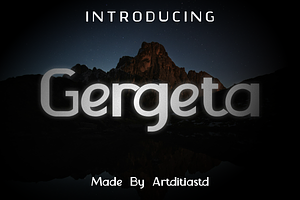 Gergeta font, a Sans Serif Font by artditiastd