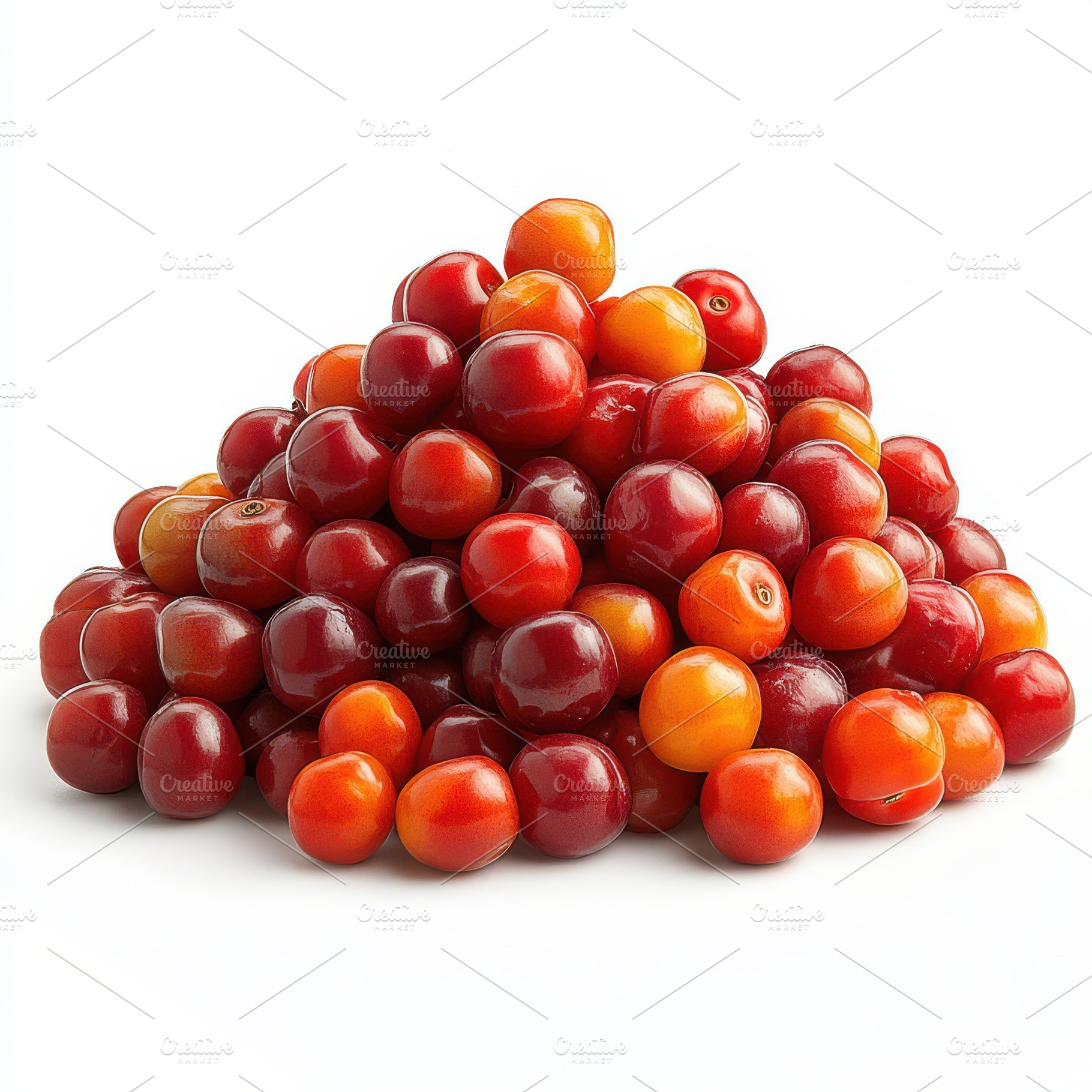 Pile of Cherry isolated on transpare, a Food & Drink Photo by Pixeness
