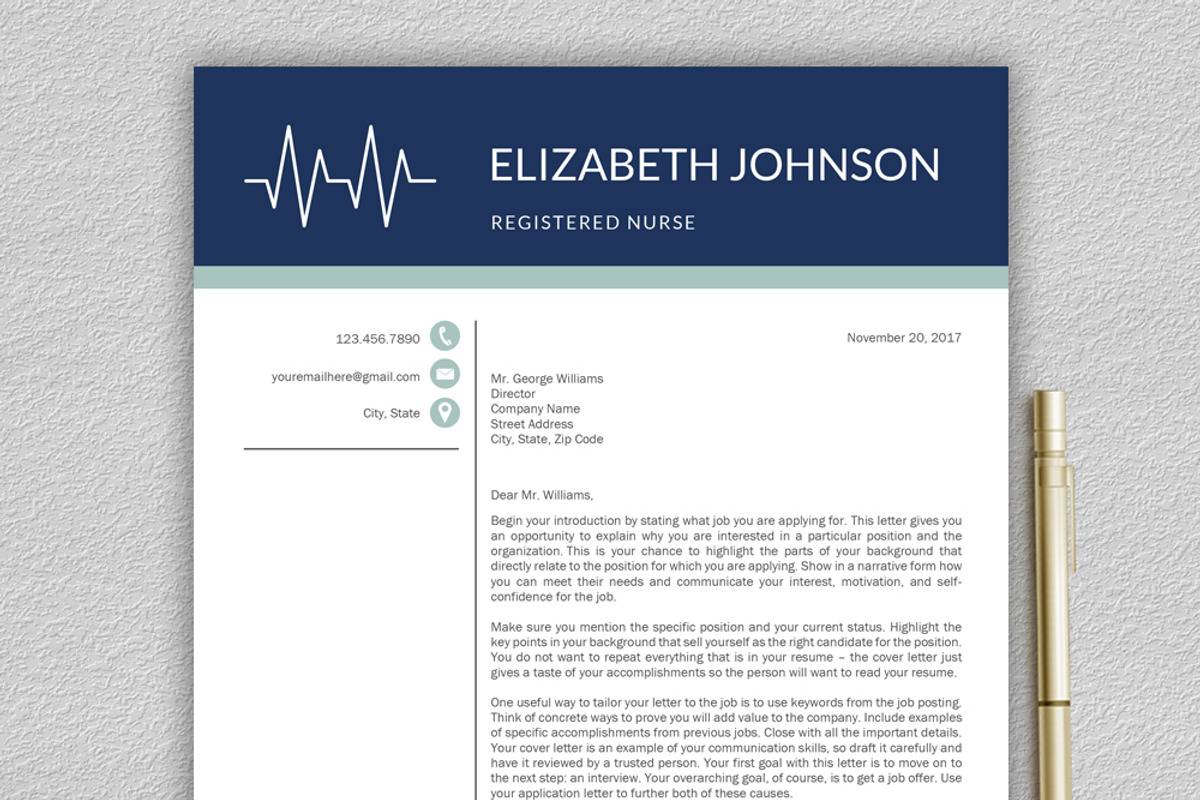 Nurse Resume | Medical CV Template, a Resume Template by Klamp Studio (Photo 4 of 9)