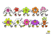 Floral Fellows Cartoon Characters, an Illustration by The Isian (Thumbnail 4 of 14)