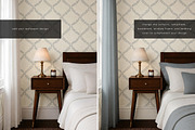Classic Bedroom Wallpaper Mockup PSD, a Household Mockup by LinnestCreative (Thumbnail 2 of 7)