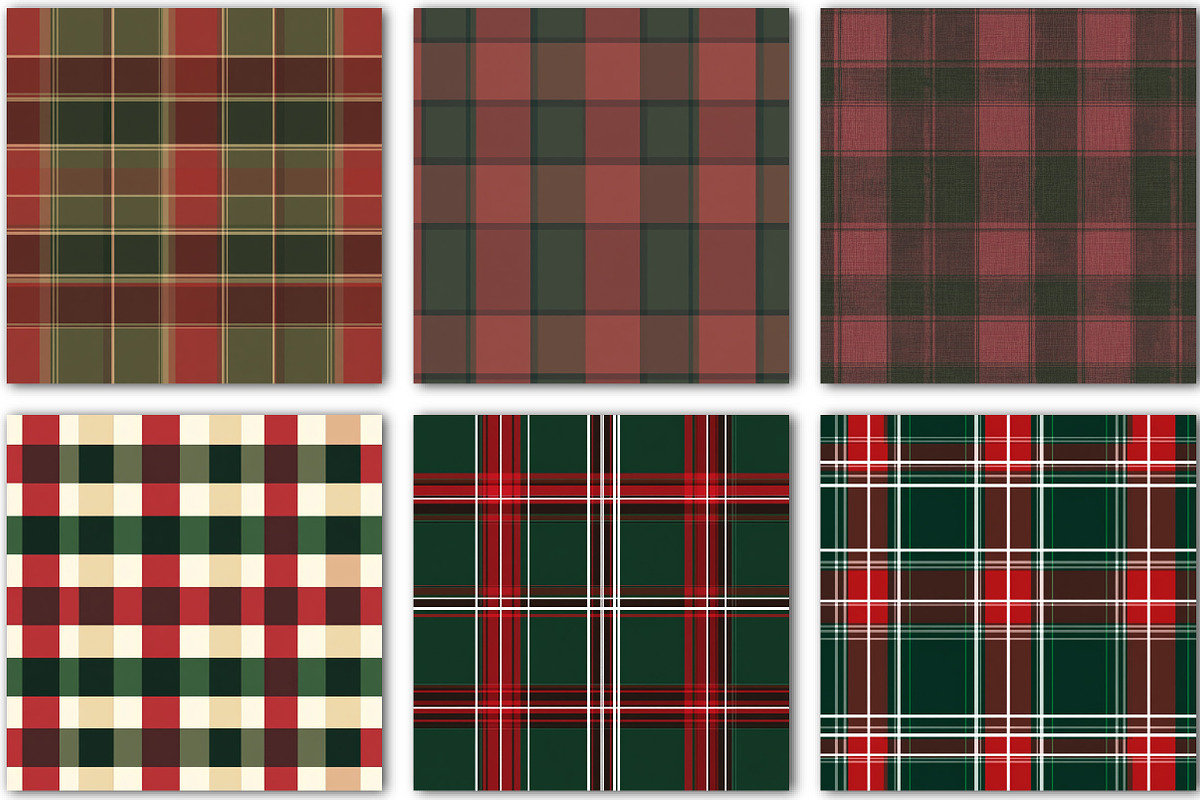Christmas Plaid Pattern Design, a Background Graphic by DreamCafeArt (Photo 4 of 7)